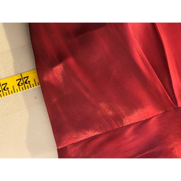 Red Satin Blazer & Tank Set Dressbarn Collection Size 10 - Picture 8 of 15